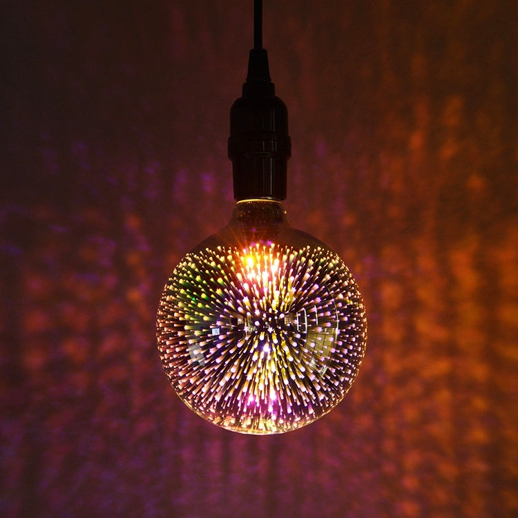 ELECTROPRIME G125 E27 4W IP65 Waterproof Warm White 3D Fireworks LED Bulb, 2700K 48 LEDs SMD 2835 Vintage Atmosphere Decoration Art Lamp, AC 85-265V