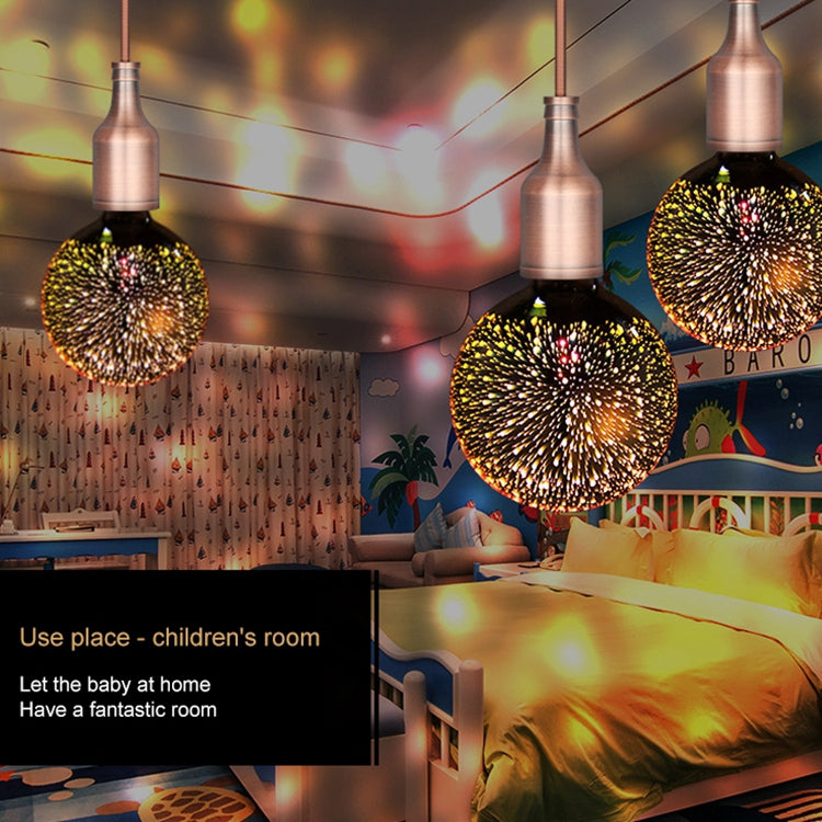 ELECTROPRIME G125 E27 4W IP65 Waterproof Warm White 3D Fireworks LED Bulb, 2700K 48 LEDs SMD 2835 Vintage Atmosphere Decoration Art Lamp, AC 85-265V