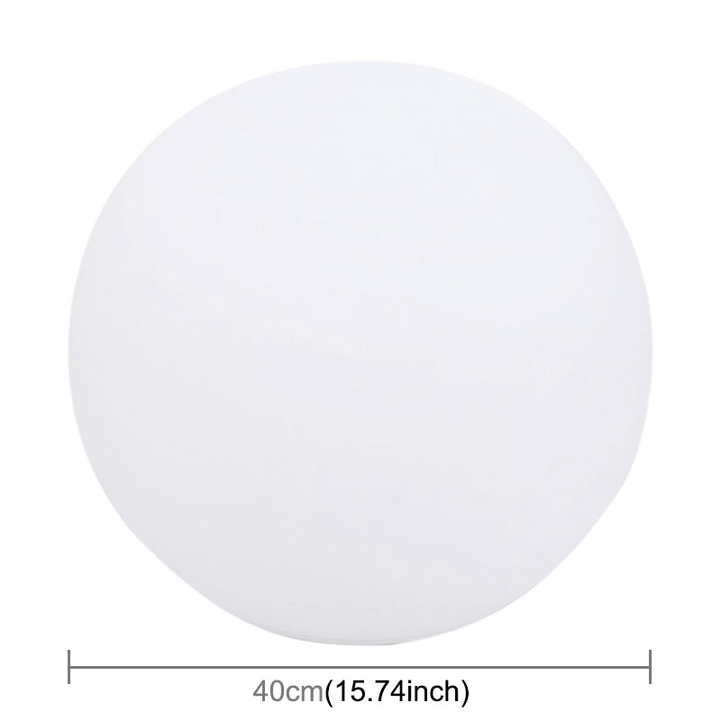 ELECTROPRIME LEH-42321 40cm Round Ball Solar Power Lamp, Floating Garden Changing Colorful LED Light with 0.7W Monocrystalline Silicon Solar Panel & Remote Control(White)