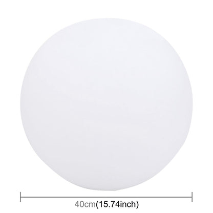 ELECTROPRIME LEH-42321 40cm Round Ball Solar Power Lamp, Floating Garden Changing Colorful LED Light with 0.7W Monocrystalline Silicon Solar Panel & Remote Control(White)