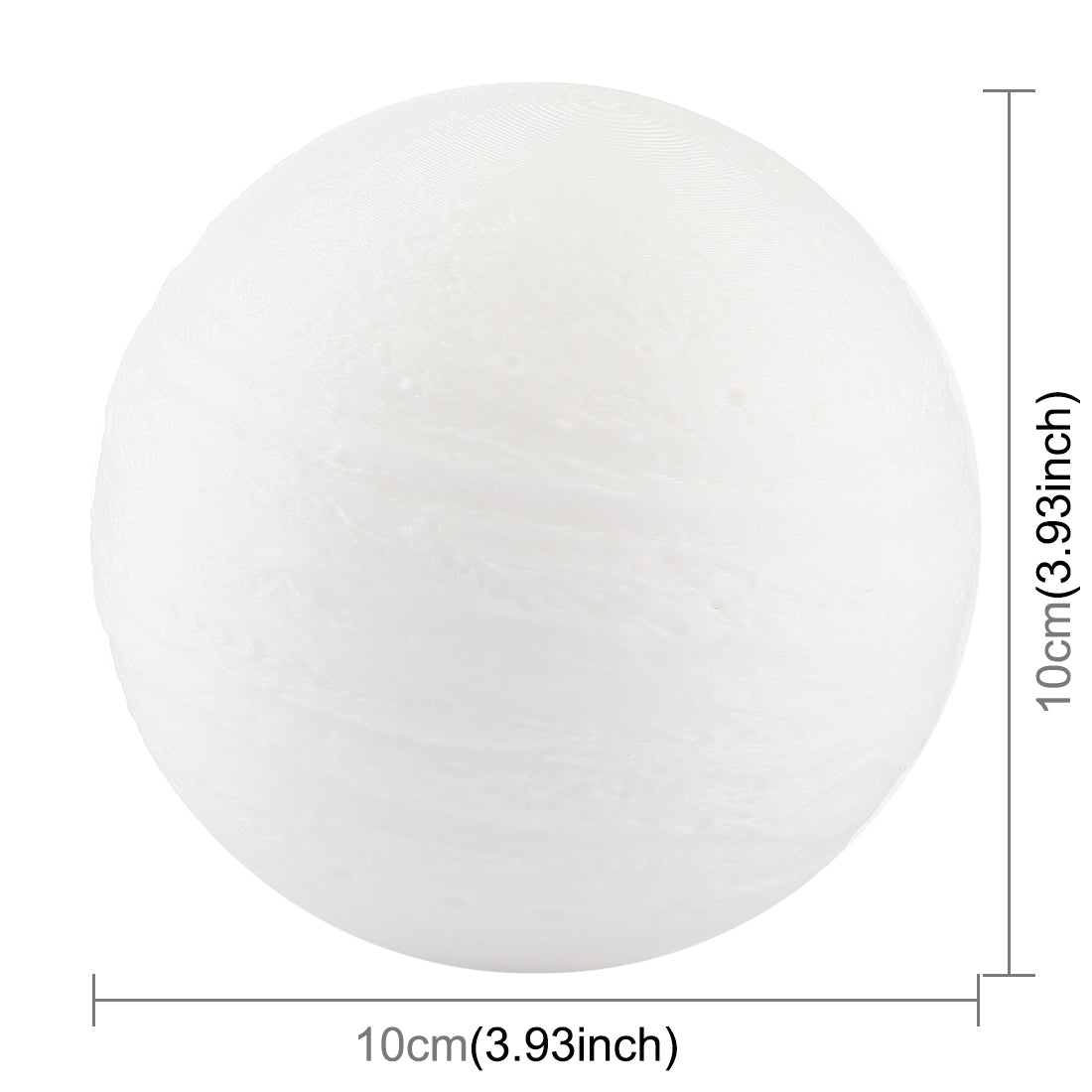 ELECTROPRIME 10cm Patted 3D Print Jupiter Lamp, USB Charging 7-Color Changing Energy-saving LED Night Light with Wooden Holder Base