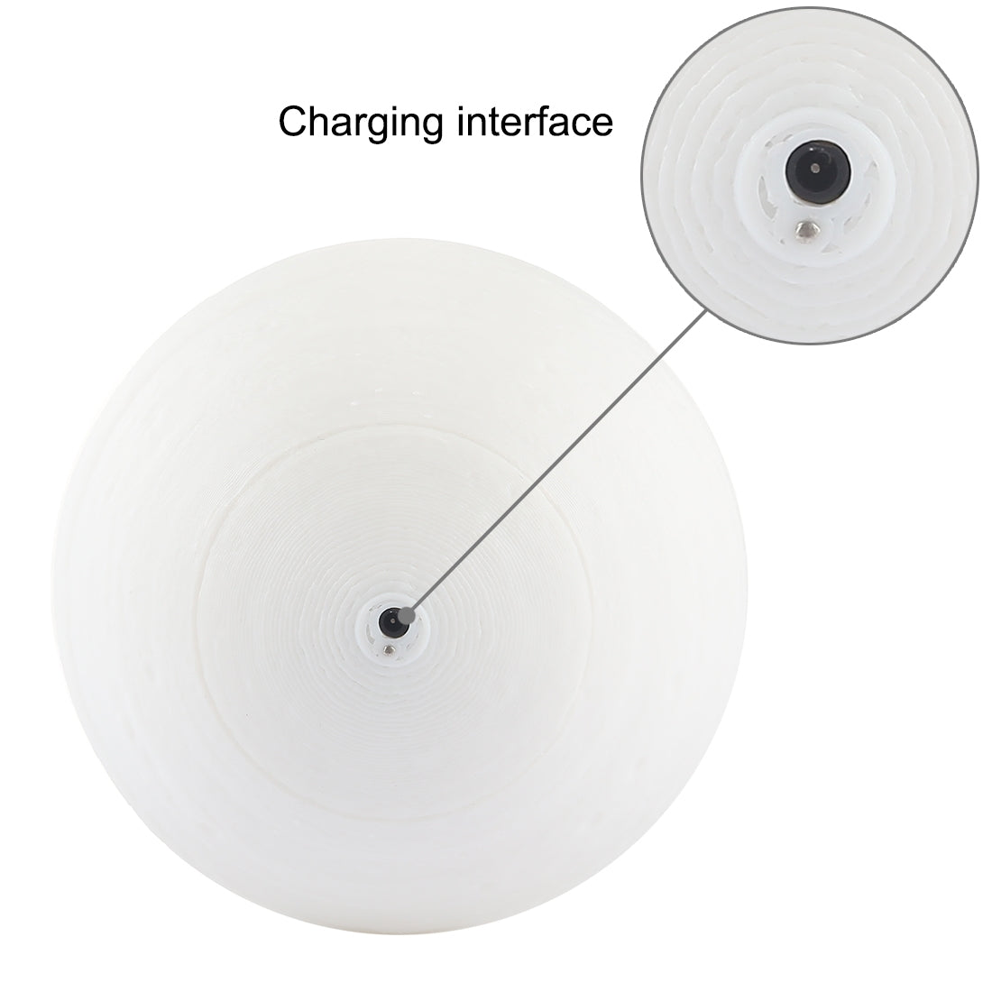 ELECTROPRIME 10cm Patted 3D Print Jupiter Lamp, USB Charging 7-Color Changing Energy-saving LED Night Light with Wooden Holder Base