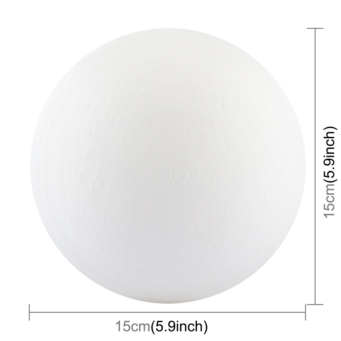 ELECTROPRIME 15cm Touch Control 3D Print Jupiter Lamp, USB Charging 2-Color Changing Energy-saving LED Night Light with Wooden Holder Base