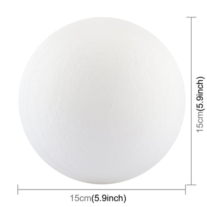 ELECTROPRIME 15cm Touch Control 3D Print Jupiter Lamp, USB Charging 2-Color Changing Energy-saving LED Night Light with Wooden Holder Base