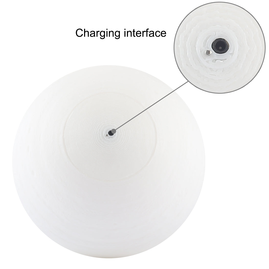 ELECTROPRIME 15cm Touch Control 3D Print Jupiter Lamp, USB Charging 2-Color Changing Energy-saving LED Night Light with Wooden Holder Base