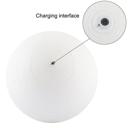 ELECTROPRIME 15cm Touch Control 3D Print Jupiter Lamp, USB Charging 2-Color Changing Energy-saving LED Night Light with Wooden Holder Base
