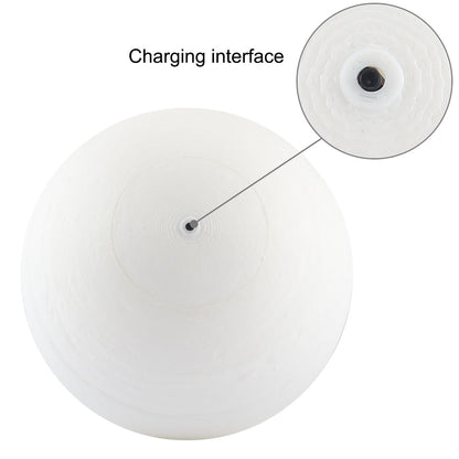 ELECTROPRIME 18cm Patted 3D Print Jupiter Lamp, USB Charging 7-Color Changing Energy-saving LED Night Light with Wooden Holder Base