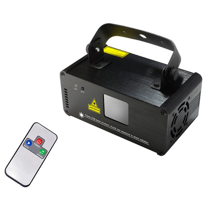 ELECTROPRIME 15W LED Single Beam Laser Projector, DM-G50 with Remote Controller, DMX / Auto Run / Sound Control Modes, AC 100-240V(Green Light)