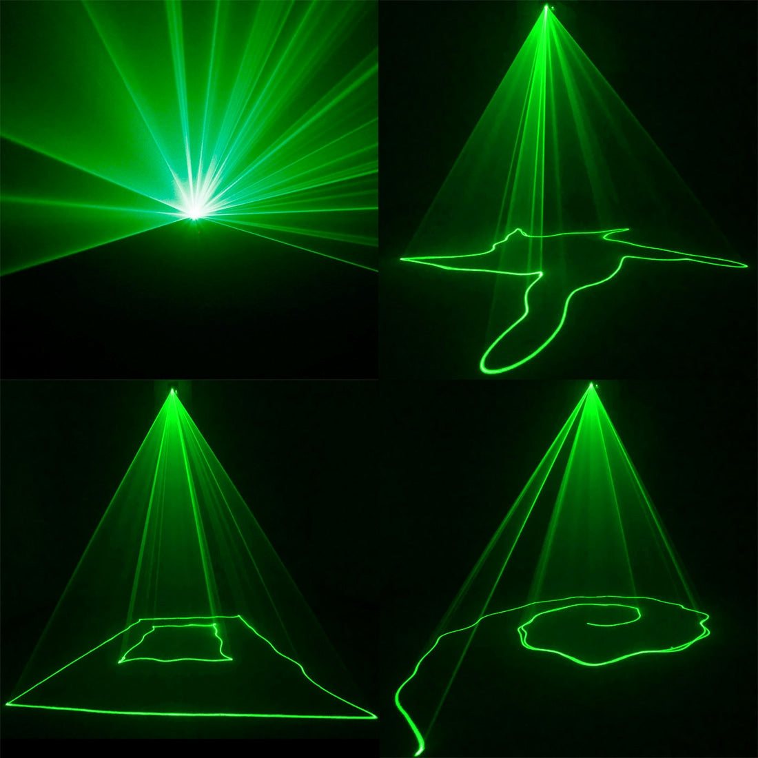 ELECTROPRIME 15W LED Single Beam Laser Projector, DM-G50 with Remote Controller, DMX / Auto Run / Sound Control Modes, AC 100-240V(Green Light)