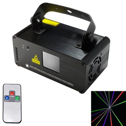 ELECTROPRIME 15W LED Single Beam Laser Projector (Red Light + Blue Light + Green Light), DM-RGB400 with Remote Controller, DMX / Auto Run / Sound Control Modes, AC 100-240V