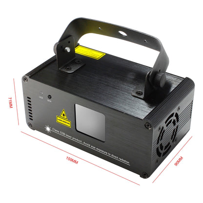 ELECTROPRIME 15W LED Single Beam Laser Projector (Red Light + Blue Light + Green Light), DM-RGB400 with Remote Controller, DMX / Auto Run / Sound Control Modes, AC 100-240V