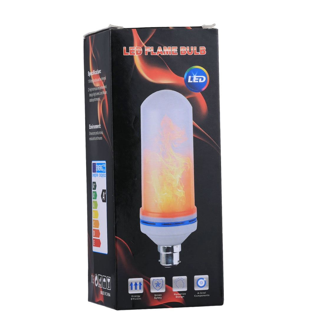 ELECTROPRIME E27 6W LED Simulated Flickering Flame Effect Light Bulb , 1400K with 3 Modes, AC 85-265V
