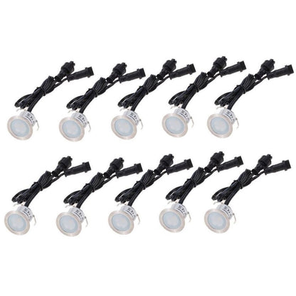 ELECTROPRIME 10 PCS 6W Recessed Stair Underground Lamp, SMD 2835 500-600LM 2800-3200K Deck Light Buried Lamps LED Floor Light Wall Spotlight, Cutout Size: 30x22mm(White Light)