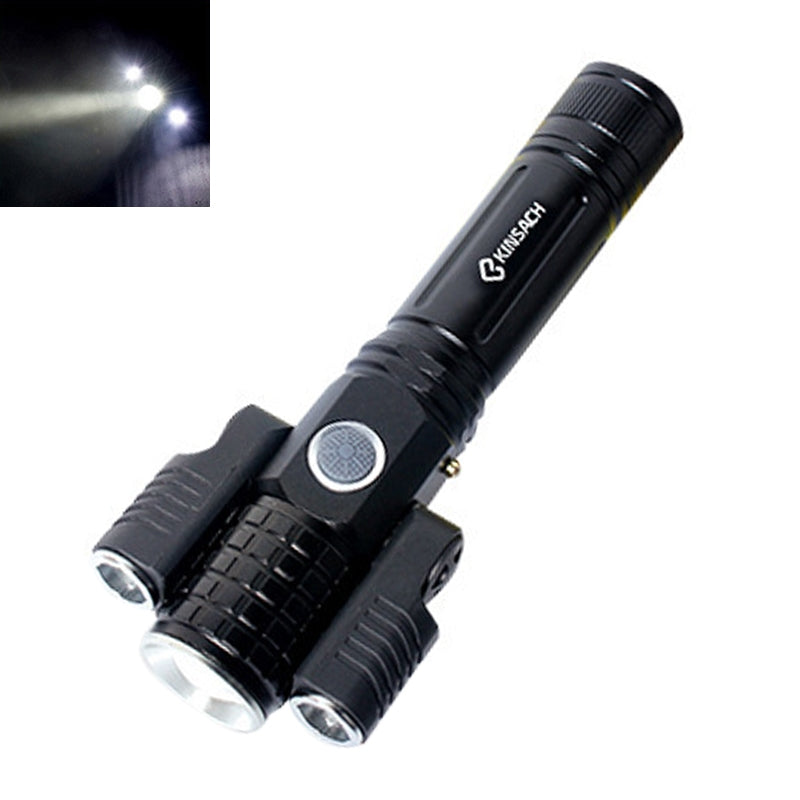 ELECTROPRIME KS-738 USB Charging Waterproof T6+XPE Zoomable LED Flashlight with 4-Modes