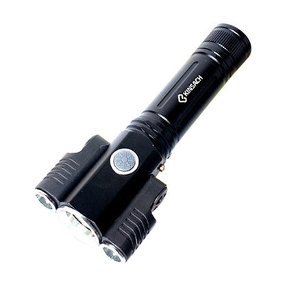 ELECTROPRIME KS-739 USB Charging Waterproof T6+XPE Fixed Focus LED Flashlight with 4-Modes & 18650 lithium battery