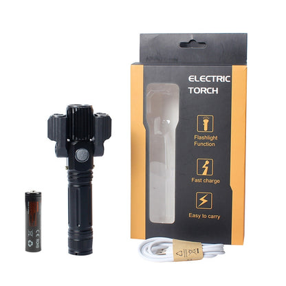 ELECTROPRIME KS-738 USB Charging Waterproof T6+XPE Zoomable LED Flashlight with 4-Modes & 18650 lithium battery