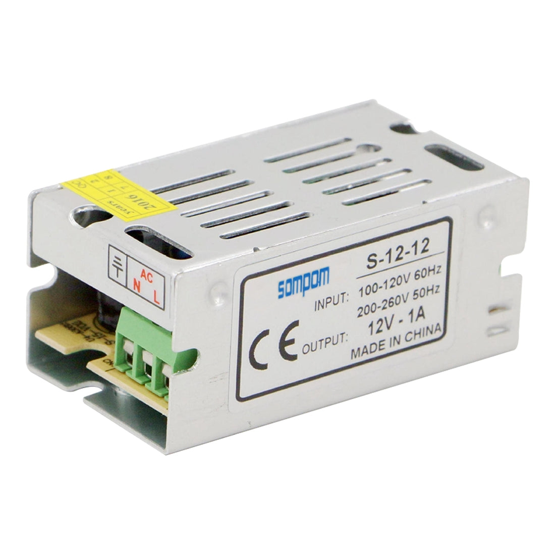 ELECTROPRIME SOMPOM S-12-12 12W 12V 1A Iron Shell Driver LED Light Strip Lighting Monitor Power Supply