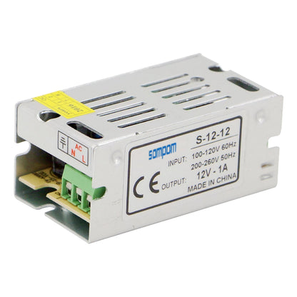 ELECTROPRIME SOMPOM S-12-12 12W 12V 1A Iron Shell Driver LED Light Strip Lighting Monitor Power Supply
