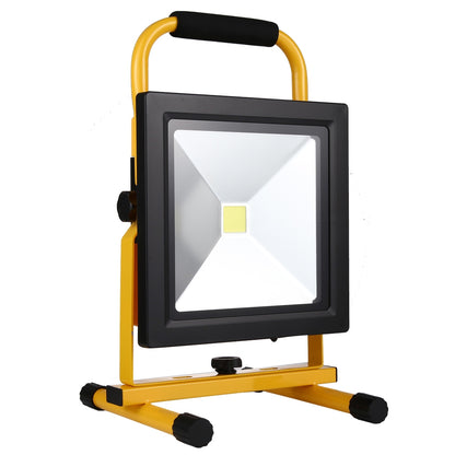 ELECTROPRIME 30W IP65 Waterproof COB LED Rechargeable Flood Light, 2650LM 6000-6500K with Car Charger, AC 85-265V