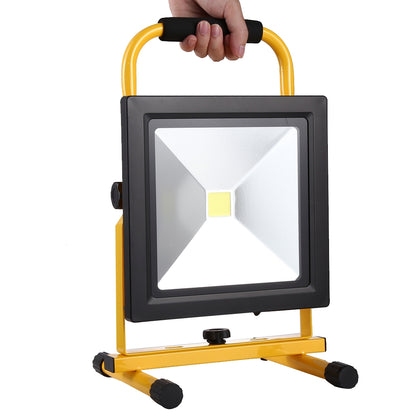 ELECTROPRIME 30W IP65 Waterproof COB LED Rechargeable Flood Light, 2650LM 6000-6500K with Car Charger, AC 85-265V