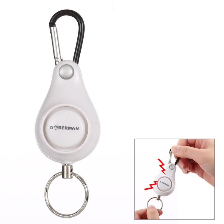 ELECTROPRIME Compatiable for  Key-chain Personal Security Alarm Pull Ring Triggered Anti-attack Safety Emergency Alarm(White)
