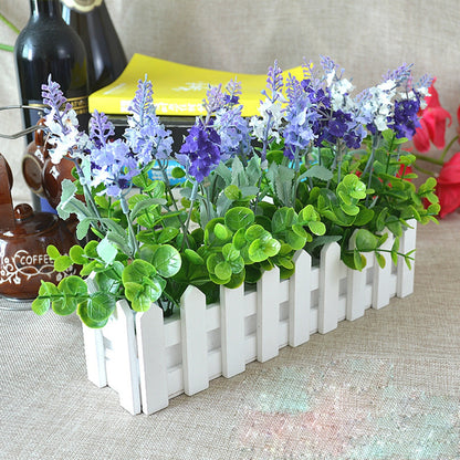 ELECTROPRIME Wooden Flower Planter Fence Storage Holder Pot with Foam, Size: 50cm x 9cm x 11cm