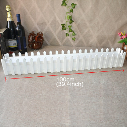 ELECTROPRIME Wooden Flower Planter Fence Storage Holder Pot with Foam, Size: 100cm x 9cm x 11cm
