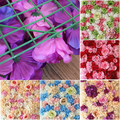 ELECTROPRIME Blooming Rose Peony Hydrangea Artificial Encryption Flower DIY Wedding Wall Decoration Photo Background, Size: 60cm x 40cm