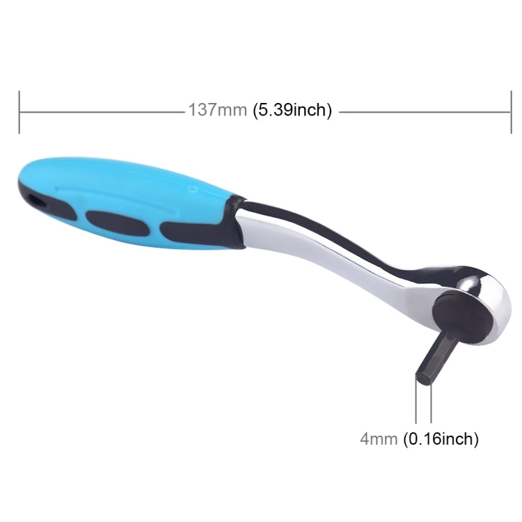 ELECTROPRIME 4mm Inner Hexagon 72 Teeth Handle Ratchet Wrench