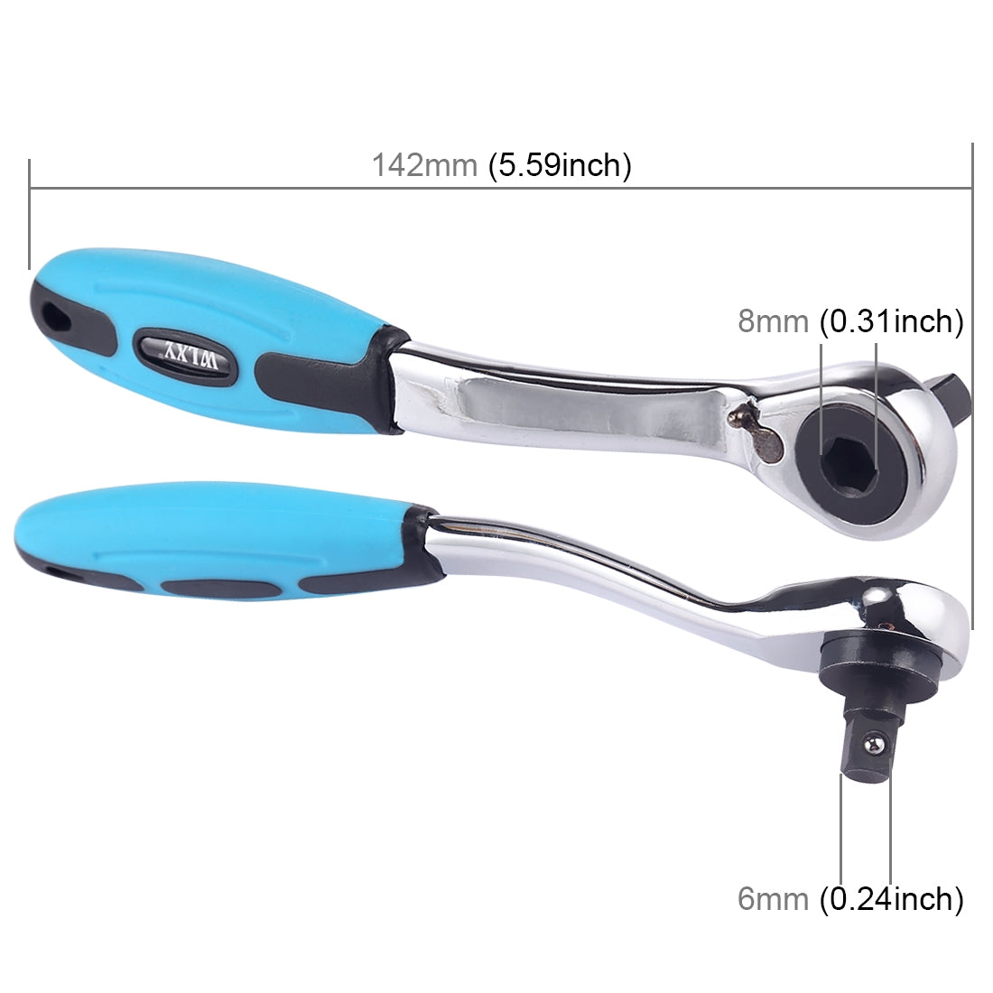 ELECTROPRIME 1/4 mm Inner Tetragon 72 Teeth Handle Ratchet Wrench