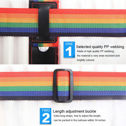 ELECTROPRIME Cross Rainbow Elastic Telescopic Bag Bungee Luggage Packing Belt Travel Luggage Fixed Strap(Grey)