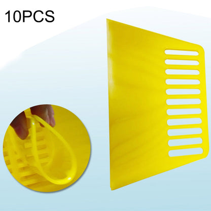 ELECTROPRIME 10 PCS Tendon Plastic Scraper For Wallpapering & Automotive Glass Foil & Paint Scraper Putty,Decorating Tools(Yellow)