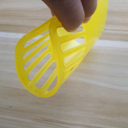 ELECTROPRIME 10 PCS Tendon Plastic Scraper For Wallpapering & Automotive Glass Foil & Paint Scraper Putty,Decorating Tools(Yellow)