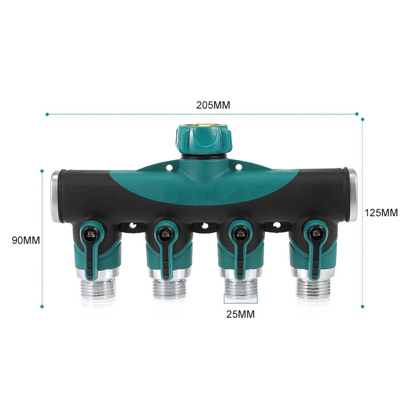 ELECTROPRIME 4 In 1 Multi-function Garden Water Sprinklers Lawn Irrigation Valve Water Dividing Controller Water Pipe Shunt, US Plug