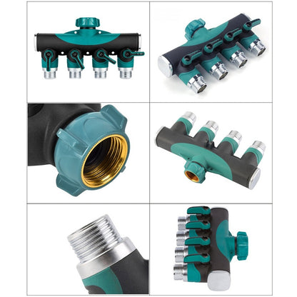 ELECTROPRIME 4 In 1 Multi-function Garden Water Sprinklers Lawn Irrigation Valve Water Dividing Controller Water Pipe Shunt, US Plug