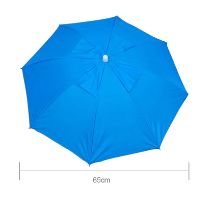 ELECTROPRIME Outdoor Large Fishing Umbrella Hat Cycling Hiking Camping Beach Sunshade Sunny Rainy Anti-UV Cap With Band, Random Color Delivery