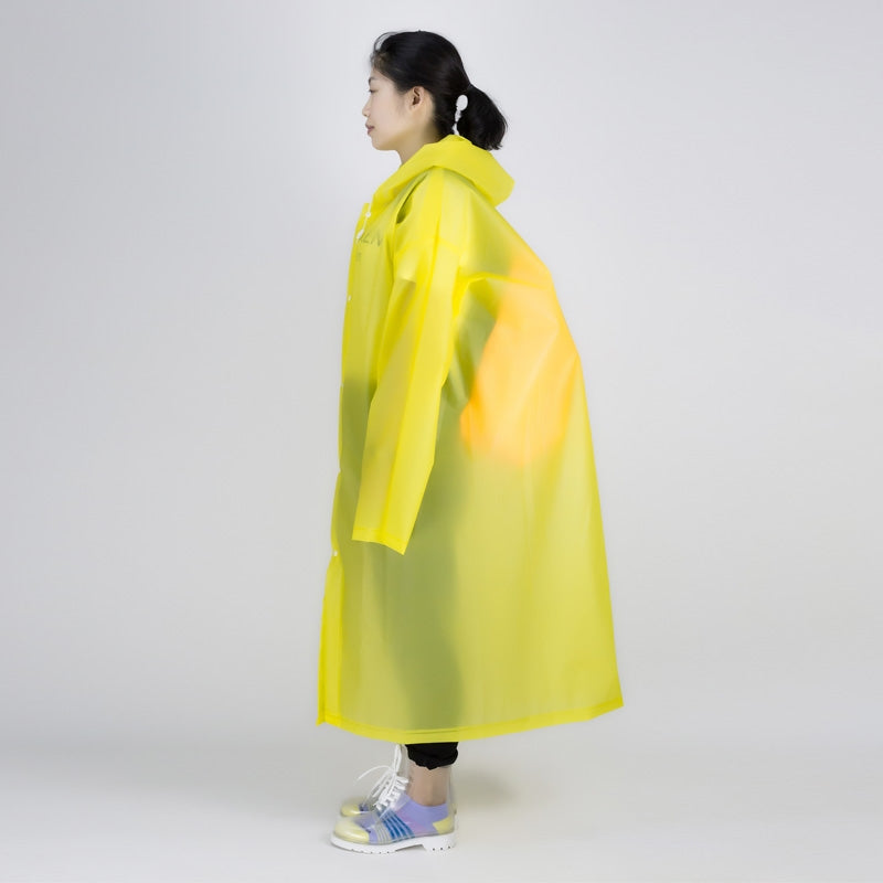 ELECTROPRIME Long Sleeve Cuff Windproof Upgrade Version of One-piece Environmental Protection Transparent Raincoat Average Size