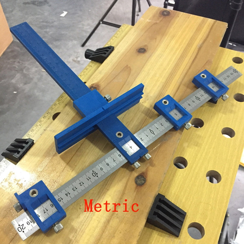 ELECTROPRIME Multi-function Adjustable Furniture Cabinet Door Handle Woodworking Hole Locator