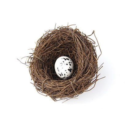 ELECTROPRIME 6cm Simulation Bird Nest + 1 PCS Bird Egg Holiday Decoration