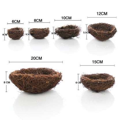 ELECTROPRIME 12cm Simulation Bird Nest + 3 PCS Bird Egg Holiday Decoration