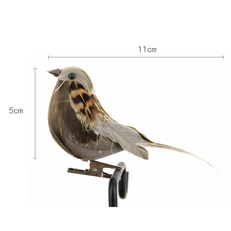 ELECTROPRIME Simulation Sparrow Simulation Feather Foam Bird Horticultural Decoration Random Color Delivery