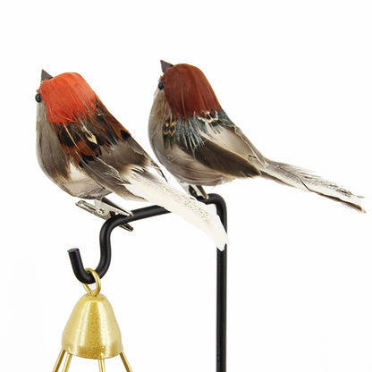ELECTROPRIME Simulation Sparrow Simulation Feather Foam Bird Horticultural Decoration Random Color Delivery
