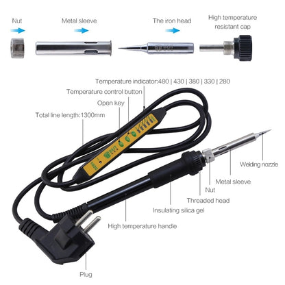 ELECTROPRIME BEST Adjustable Temperature Electric Soldering Iron Welding Solder Station Heat Pencil, US Plug