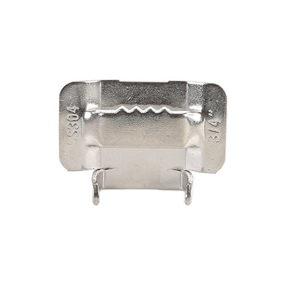 ELECTROPRIME 100 PCS 19.05mm 304 Stainless Steel Tie Lock Type Cable Wrapped Bundle Buckle