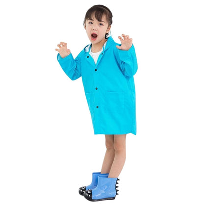 ELECTROPRIME Cartoon Dinosaur Children Fashion Raincoat Size: M(Blue)