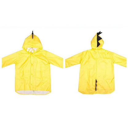 ELECTROPRIME Cartoon Dinosaur Children Fashion Raincoat Size: M(Yellow)