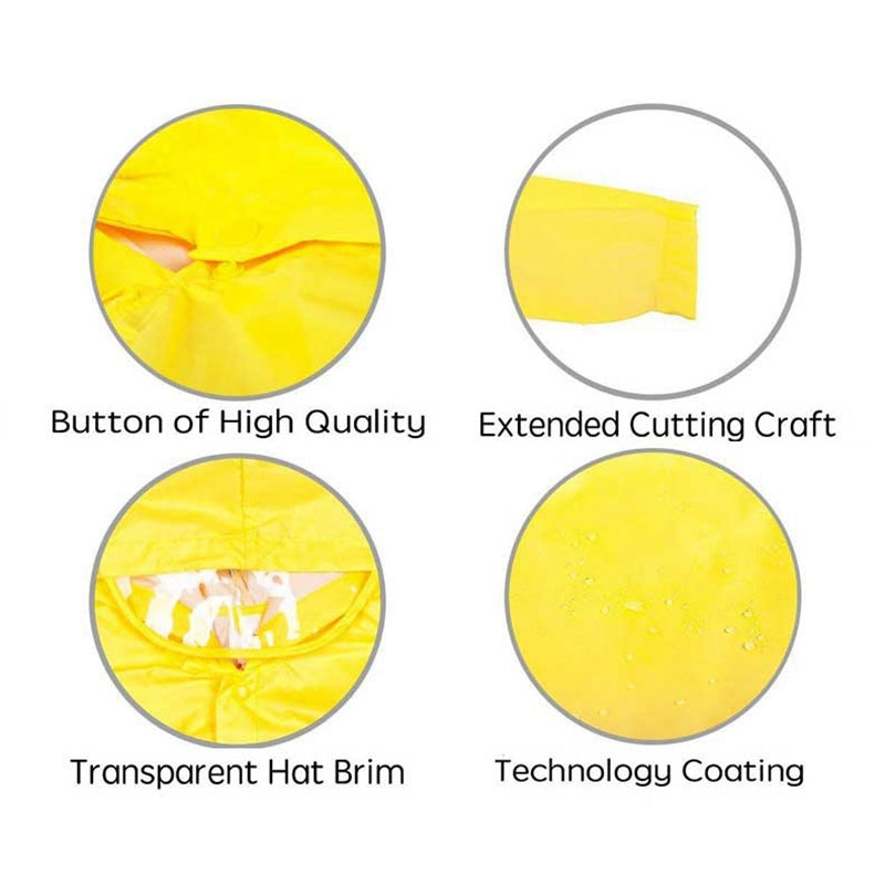 ELECTROPRIME Cartoon Dinosaur Children Fashion Raincoat Size: L(Yellow)
