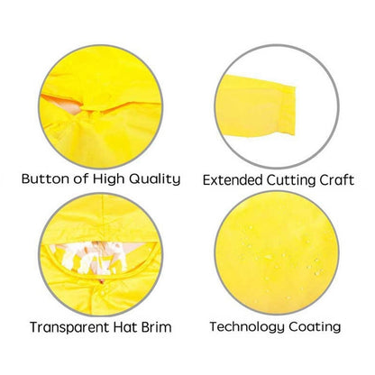 ELECTROPRIME Cartoon Dinosaur Children Fashion Raincoat Size: L(Yellow)