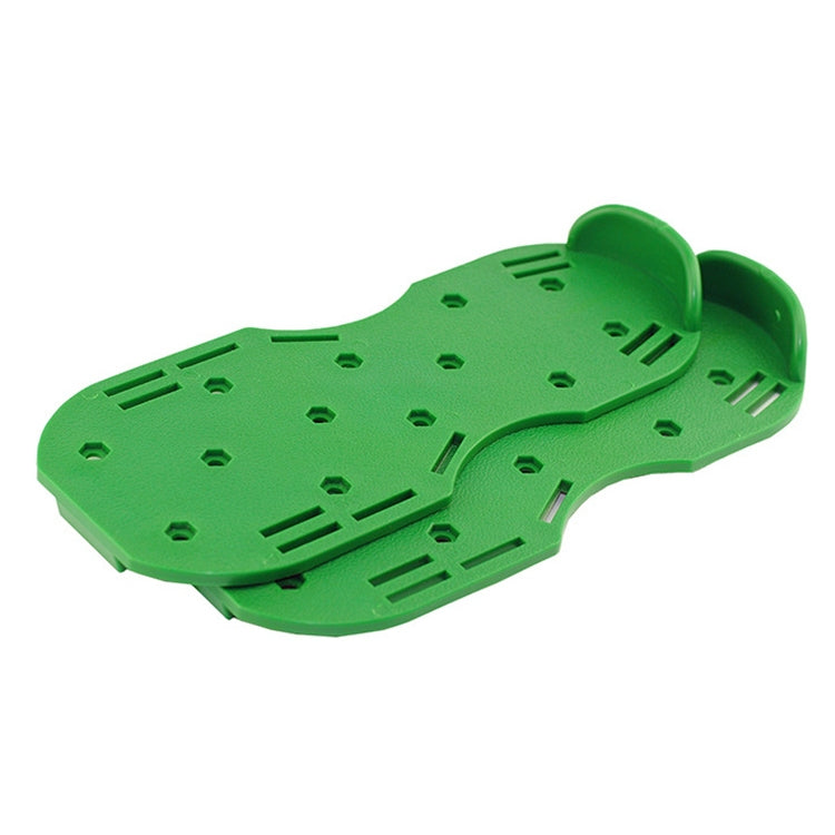 ELECTROPRIME Garden Lawn Garden Tools Grass Ripper Spiked Shoes with 8 Metal Buckles (Green)