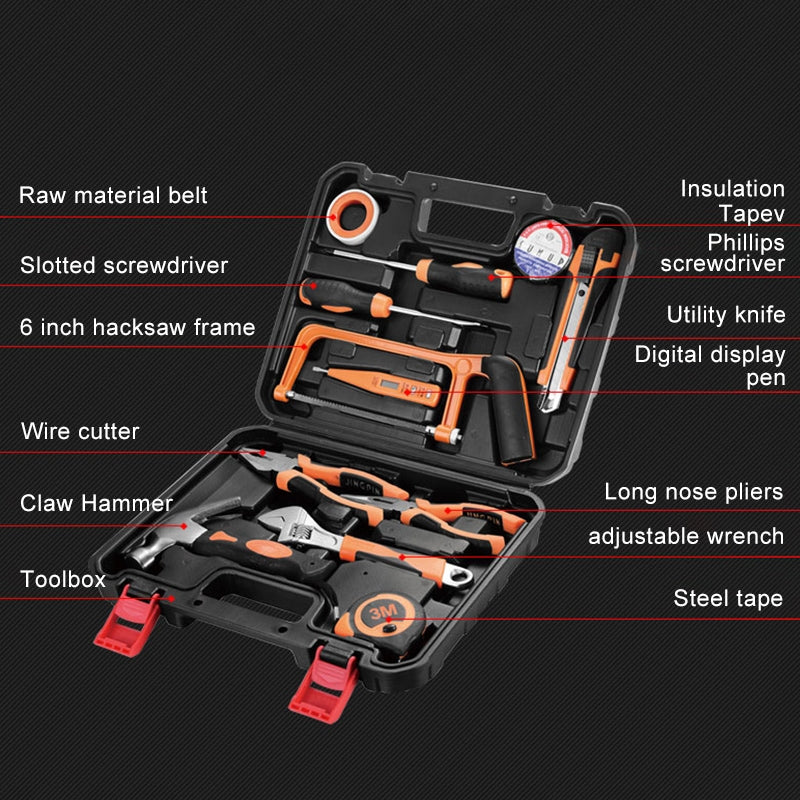 ELECTROPRIME STT-012 Multifunction Household 12 Piece Hardware Electrician Maintenance Tool Set